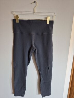 Athleta Elation Ultra High Rise Rib Tight Granite Blue Size Large Petite